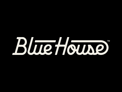 Blue House - Handmade Logotype badge brand identity branding custom logotype design graphic design handmade lettering handmade logo illustration lettering logo letters logo logo logotype type logo typography vector vintage logo vintage logotype vintage type