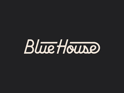 Blue House - Handmade Logotype badge brand identity branding custom logotype design graphic design handmade lettering handmade logo illustration lettering logo letters logo logo logotype type logo typography vector vintage logo vintage logotype vintage type