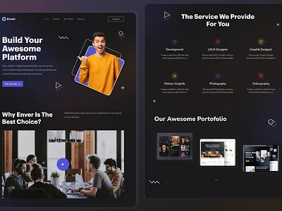 Digital Agency Website: UI Design business solutions design digital website graphic design gui ui ui design ui web design ui website design uiux uxui web design web ui website ui