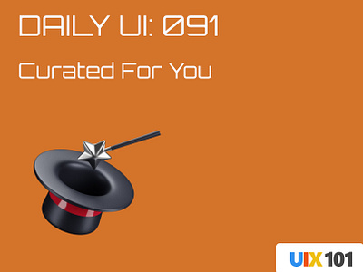Daily UI: #091 | Curated For You | #UIX101 091 curated for you dailyui figma mobile app ui design uix101 user experience user interface