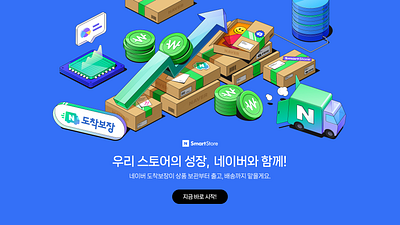 Naver Guaranteed Delivery branding concept art design graphic graphic design icon illustration