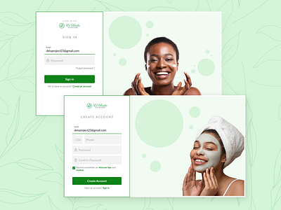 Login & Sign Up Page - El Brillo create account login minimal sign in split screen ui ui design web design website