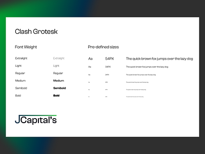 JCapitals-Typeface advisor blue finntech green landing page legal marketing product typography ui ux website