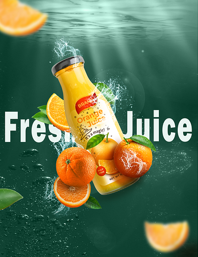 Image Manipulation (Orange Juice) ad branding design graphic design illustration image manipulation orange juice ad photo manipulation photoshop