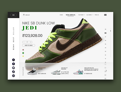 Nike foot ware landing page app branding design graphic design illustration logo typography ui ux vector