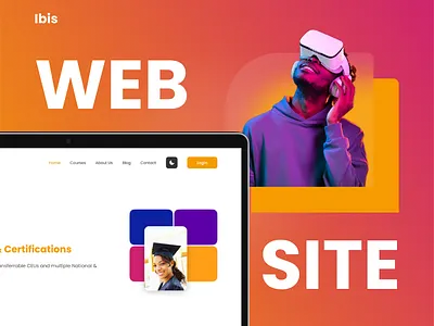 ibis website design design trends educational institute figma glassmorphism graphic design ui ui ux design user experience user interface ux website wireframe