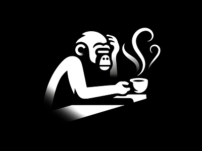 LOGO - COFFEE MONKEY animal animals bar branding coffee cup design drink graphic design hot icon identity illustration logo marks monkey pub symbol symbole ui