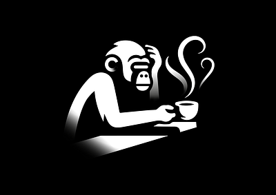 LOGO - COFFEE MONKEY animal animals bar branding coffee cup design drink graphic design hot icon identity illustration logo marks monkey pub symbol symbole ui