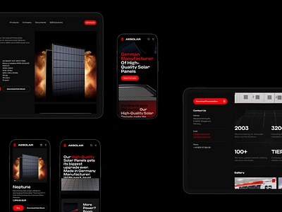 Responsive website design for AE Solar Panels. Product page ae solar branding ecommerce efficient solar panel energy industry european germany germany manufacturer mobile page mobile ui products responsive responsive website save the world shop solar solar panel store ui web