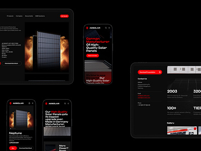 Responsive website design for AE Solar Panels. Product page ae solar branding ecommerce efficient solar panel energy industry european germany germany manufacturer mobile page mobile ui products responsive responsive website save the world shop solar solar panel store ui web