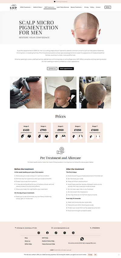 Scalp Micropigmentation Kent Website Design website design