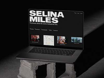 Selina Miles cinematography clean creative design director film minimal movie portfolio simple typography web web design webdesign website