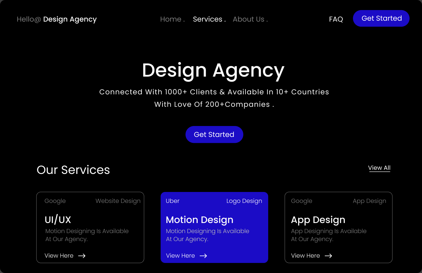 Design Agency app branding design graphic design typography ui ux website design