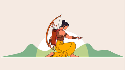 Ekalavya ancientindia characterillustration digitalart ekalavya epicstories flat illustration graphic design illustration indianmythology mahabharata minimalistart mythologyart poster sacrifice vector