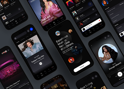 Music player app design application design music music player ui ux