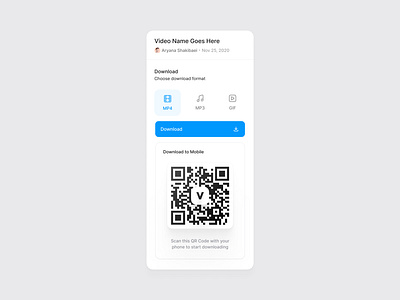 Download with QR Code 🤳 bar code code design download editor gif ios music photo deitor product qr qr code qr scanner scan scanner subtitle upload video video editor web app