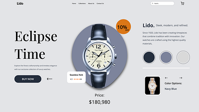 Luxury Watch Shop - Hero Section Design concept design creativedesign design designinspiration ecommercedesign figma figmadesign graphic design hero hero section inspiration luxurybrand productdesign ui uidesign uiux ux uxdesign watchdesign webdesign