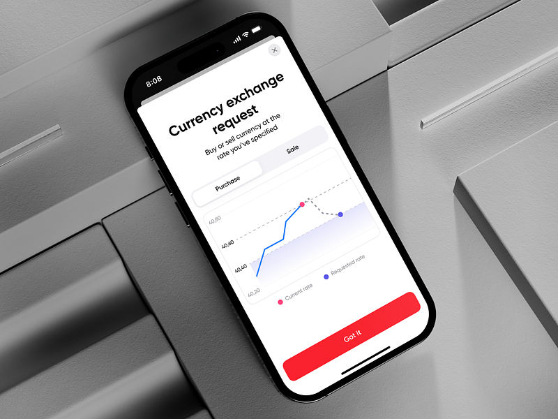 Currency Exchange Limit Order in PUMB Online 3d mockup app design banking chart clean currency exchange finance fintech inspiration interface mobile money price ui ux