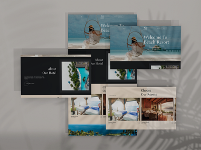 Beach Resort Website booking design hotel hotel booking landing page minimal online booking popular shot ui uidesign website