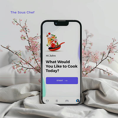 The app " The Sous Chef harnesses" has been designed by Ansysoft adobe illustrator adobe photoshop app cooking dish figma ingredient mobile app pairing recipe souschef tips