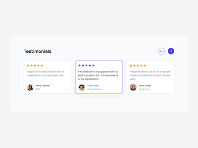 Three cards testimonial slider section client feedback client testimonials customer reviews testimonial section ui design user feedback web design