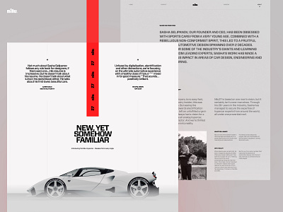 NILU27 - Website/ Landing Page Design Fragments automotive car web design design homepage landing landing page marketing page responsive typography design ui ux web design website