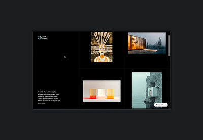 Synth Creator - Free Framer template artist dark mode framer free freebie grid personal photo portfolio showcase template website