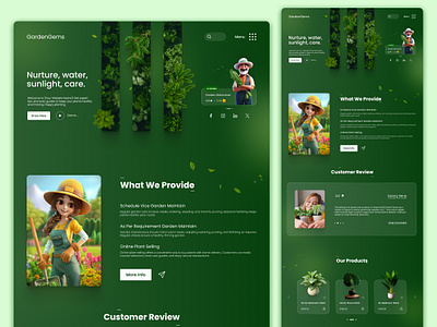 Nursery Garden Website Design figma graphicdesign landingpage nurserygarden uidesign uiux websitedesign