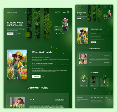 Nursery Garden Website Design figma graphicdesign landingpage nurserygarden uidesign uiux websitedesign