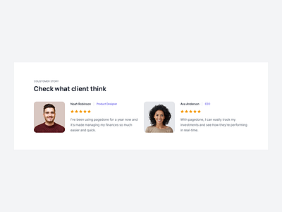 With user image and reviews block client feedback client testimonials customer reviews quote design testimonial section ui design user feedback ux design