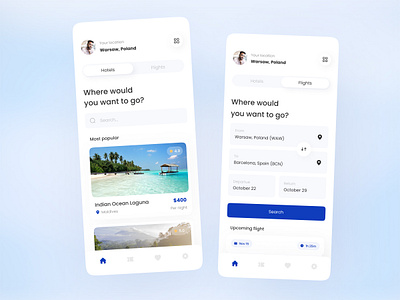 Booking app app booking travel ui ux uxui