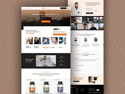 Viapromeds - Landing page (V2) doctor home page design graphic design health page home page home page home page design landing page design medical landing page medical page design mens health page ui design ux design visual design