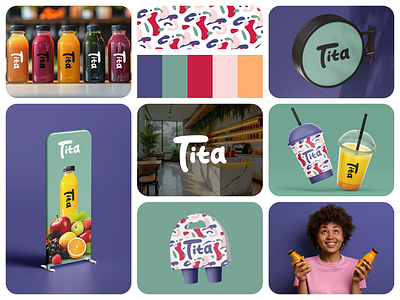 Tita - Juice Bar brand identity branding graphic design juice logo