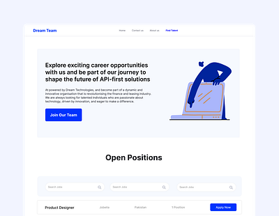 Job Finder -Career landing page art branding cx design graphic design illustration logo ui ux web