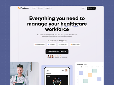 Planbase (YC S24) website redesign landing landingpage madeinwebflow planbase saas saas redesign web web design webflow website website redesign website revamp