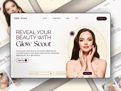 Glow Scout - Skin Treatment Website beauty beauty treatments spa website web design