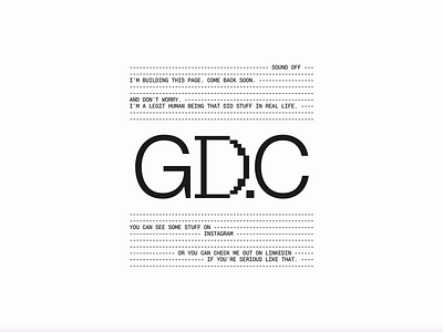 GDC - Temporary Website branding color design graphic design logo personal portfolio ui ux web website