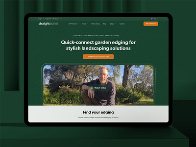 Landing page design for a Garden Edging Company design garden green landing landing page minimal modern ui ux