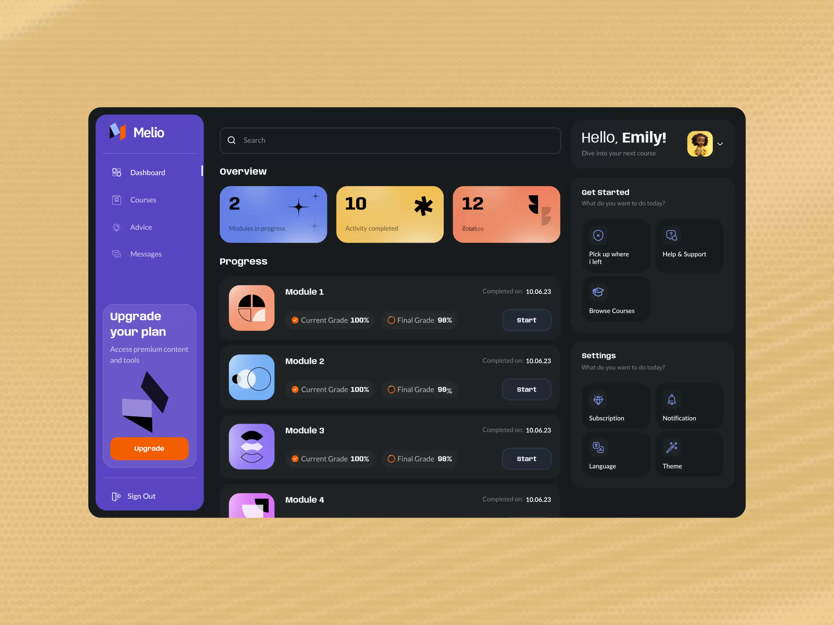 Example of Web App Design