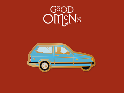 Good Omens - Official Enamel Pin 013 - Dick Turpin adobe amazon badge car creative enamel pin good omens graphic design jack whitehall kickstarter merch merchandise neil gaiman newt pin product reliant robin series terry pratchett tv show