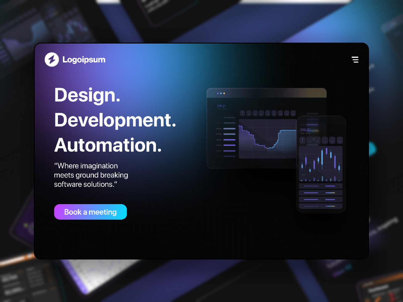 Software Company - Landing Page Design by Tanzeel Ghori on Dribbble