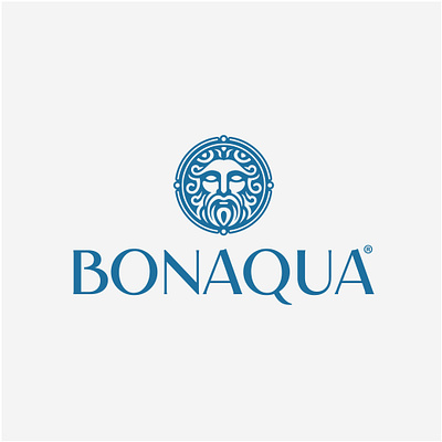 BONAQUA Logo Concept logo poseidon redesign vintage water