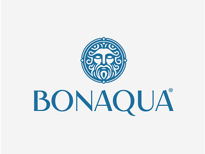 BONAQUA Logo Concept logo poseidon redesign vintage water