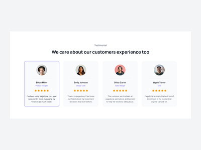 Tailwind Testimonial Cards client feedback client testimonials customer reviews flat design testimonial section ui user feedback