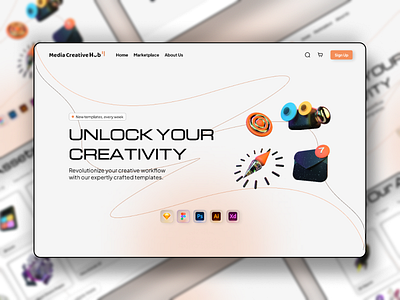 Media Creative Hub - 3D Assets Marketplace 3d 3d resources marketplace web design