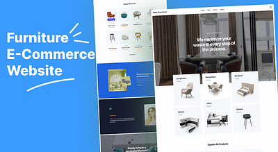 Modern Furniture E-Commerce Website e commerce ecommerce furniture furniture website ui website