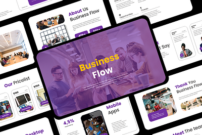 Business Flow - Finance Presentation deck design graphic design illustration pitch pitch deck powerpoint presentation template