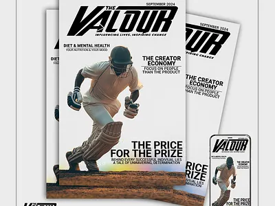 The Valour Magazine (September 2024 Edition) book design branding graphic design logo magazine