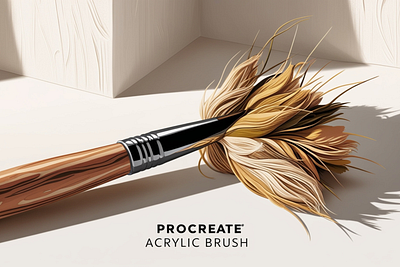 Procreate Acrylic Brush branding design graphic design illustration vector