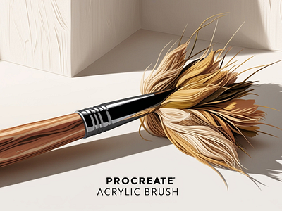 Procreate Acrylic Brush branding design graphic design illustration vector